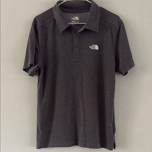 The North Face Gray Polo Shirt Short Sleeve Performance M